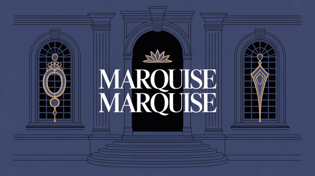 illustration marquise marquise avec bague et auvent devant porte