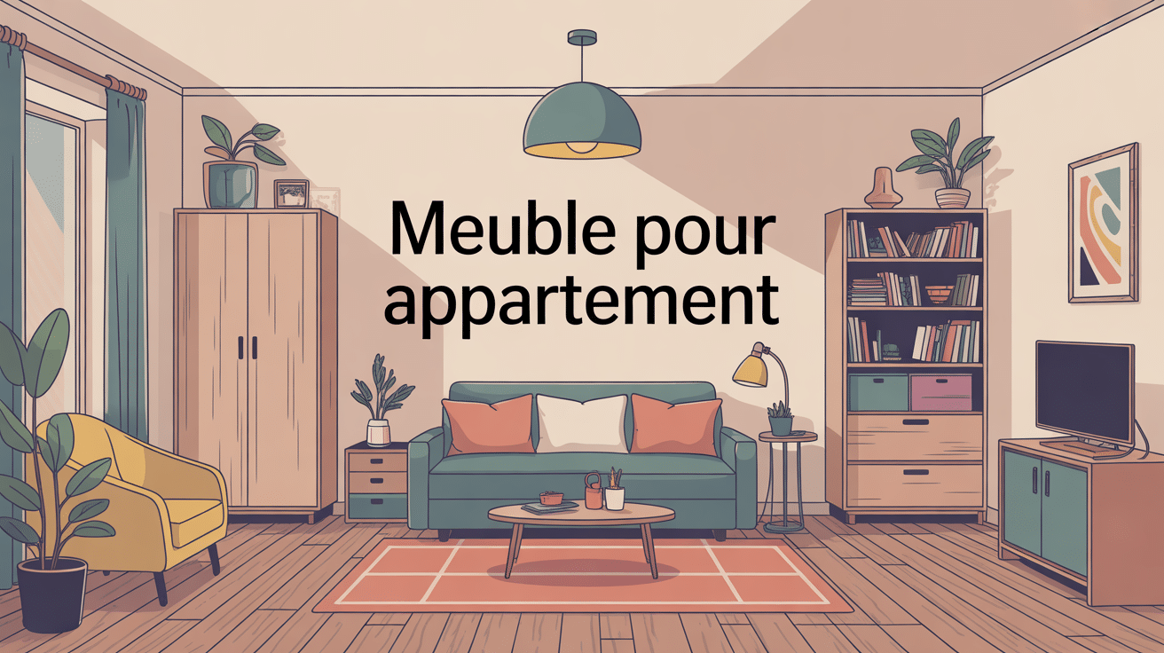 illustration meuble appartement gain de place confortable