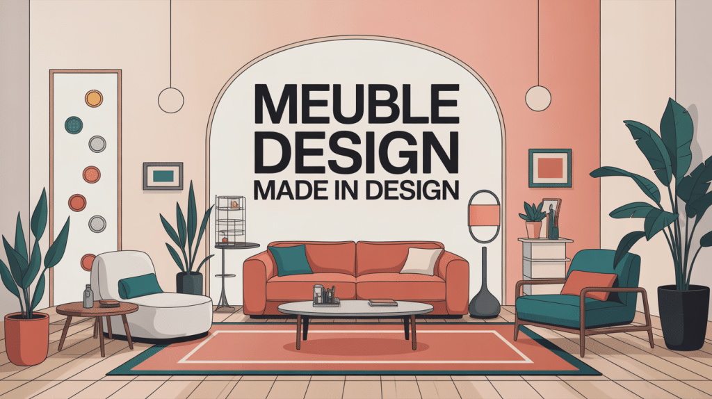 meuble design made in design illustration salon moderne