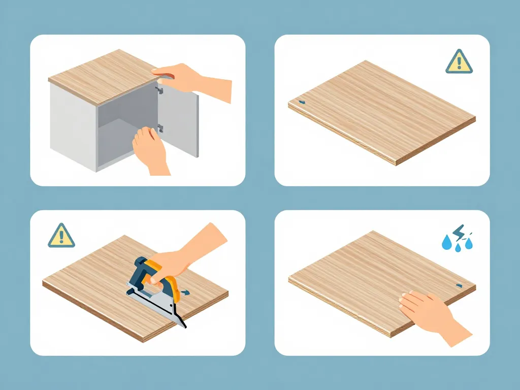 installation stratifié plan de travail étapes clés risques