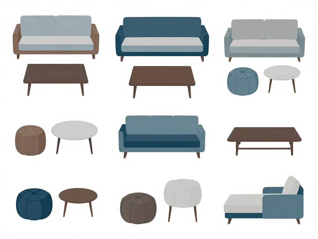 pouf tabouret placement optimal dans un salon