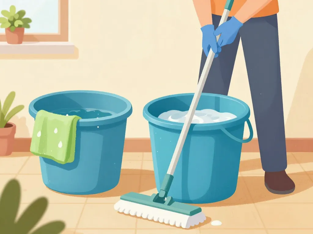 Entretien de seau et serpillière pour hygiène optimale