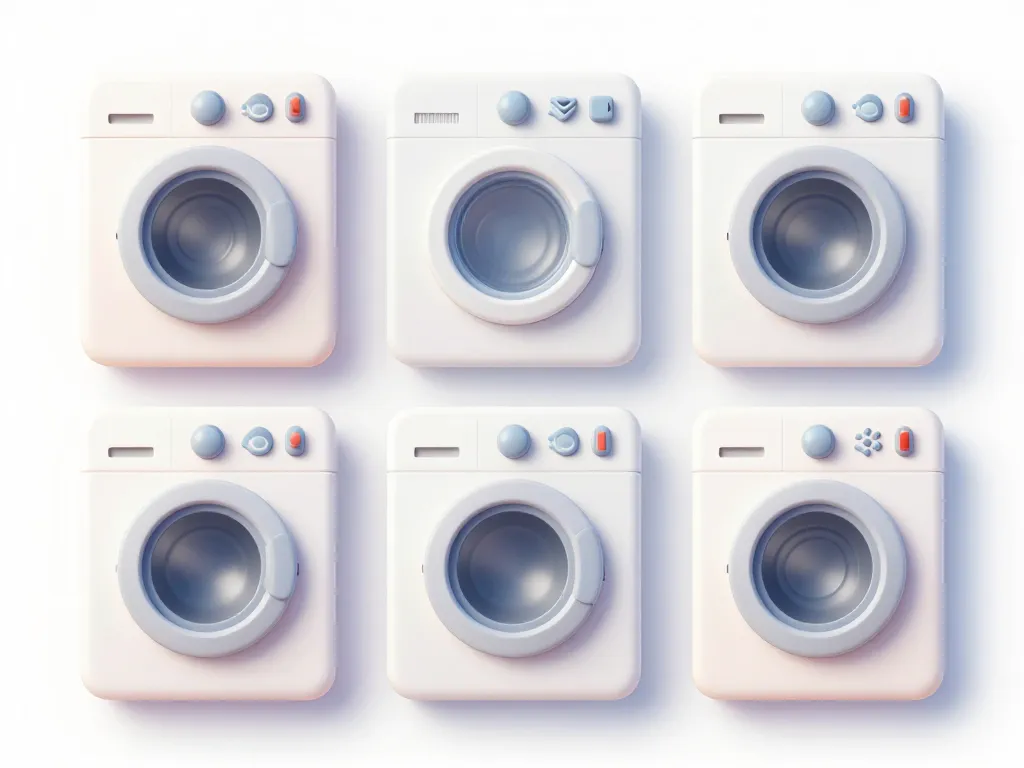 Symbole machine à laver signification avec différents pictogrammes de lavage