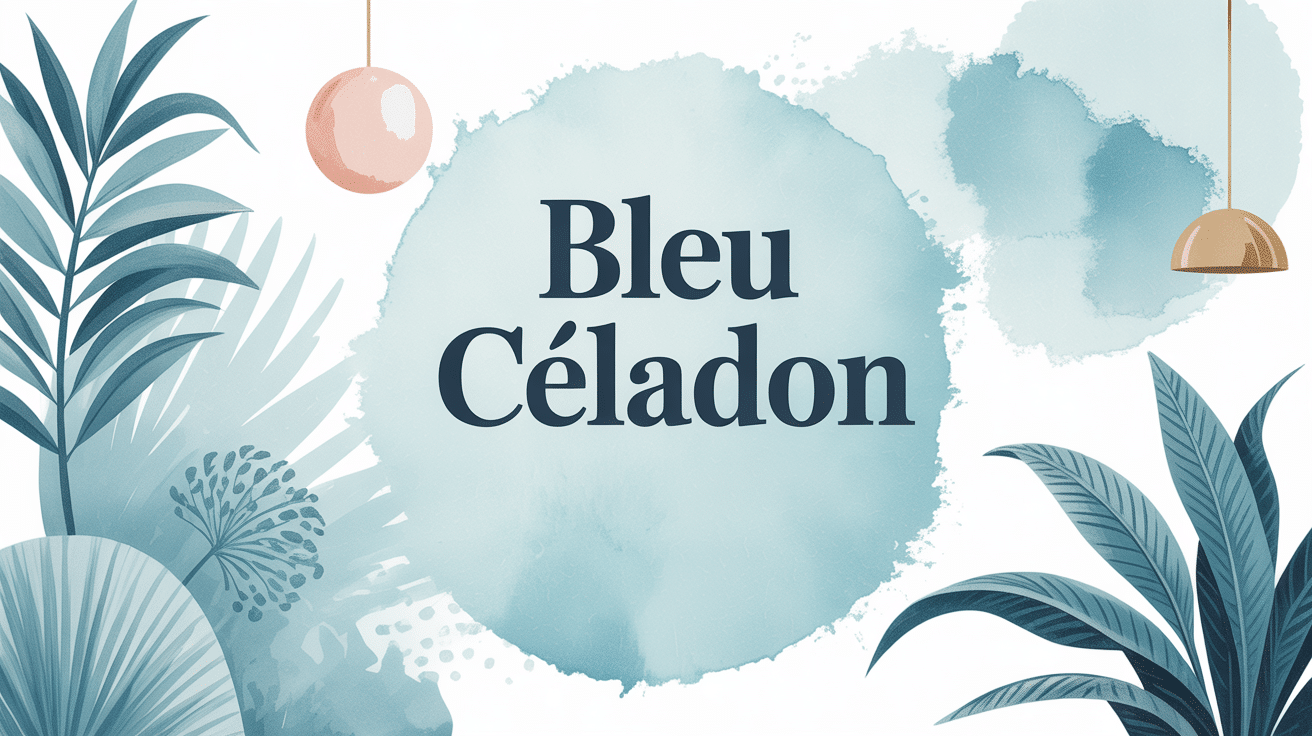 illustration univers bleue celadon déco moderne