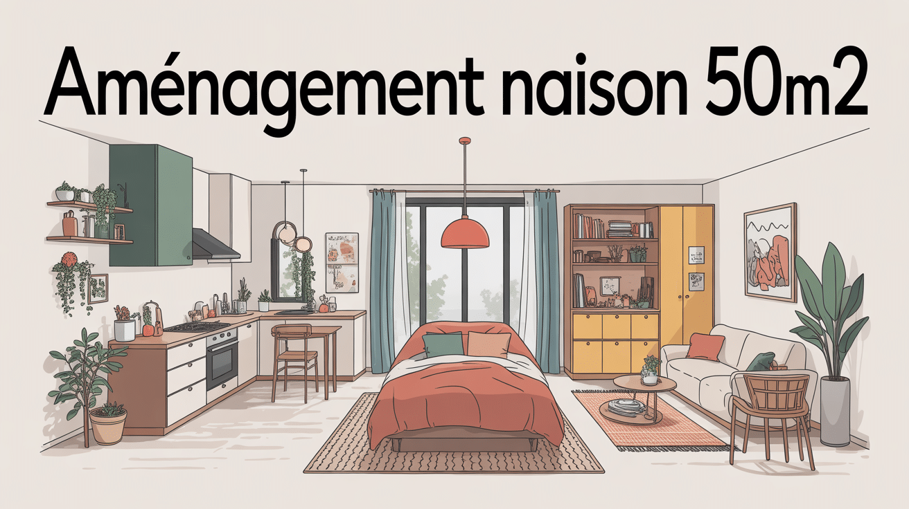 aménagement petite maison 50m2 espaces bien organisés