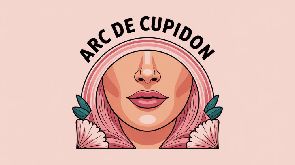 arc de cupidon bouche harmonieuse illustration