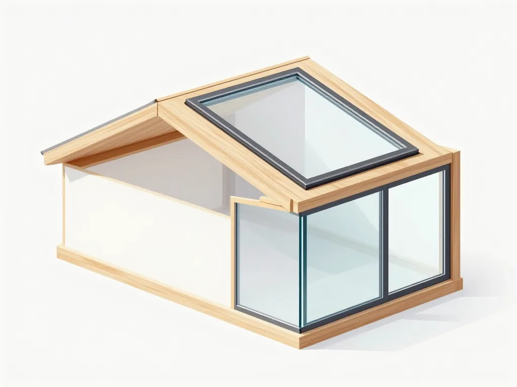 Schéma dimensions fenêtre de toit Roto cadre vitrage ouverture