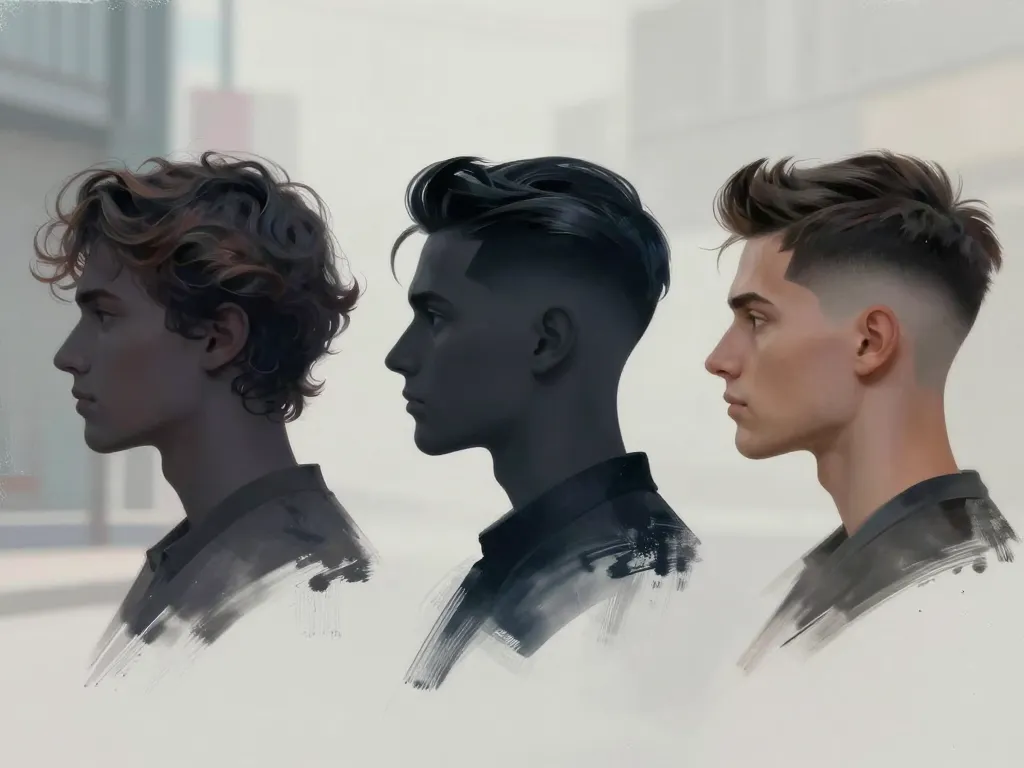 Différents styles coupe de cheveux homme mi long dégradé