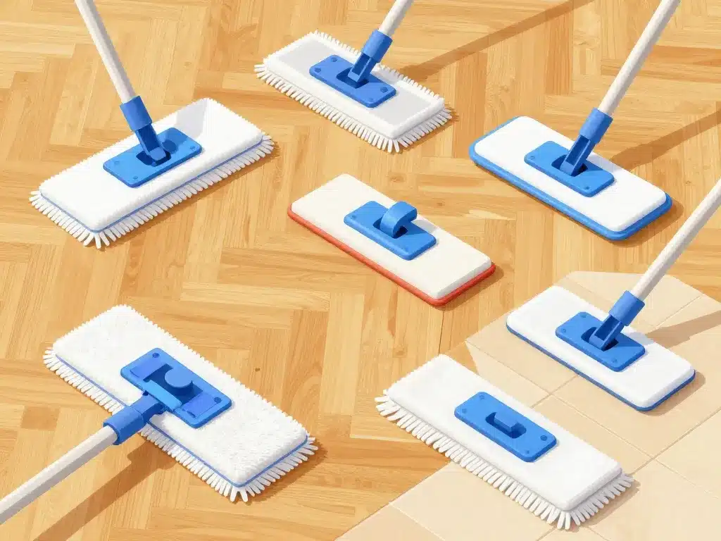 Comparatif balai en microfibres selon sol parquet carrelage