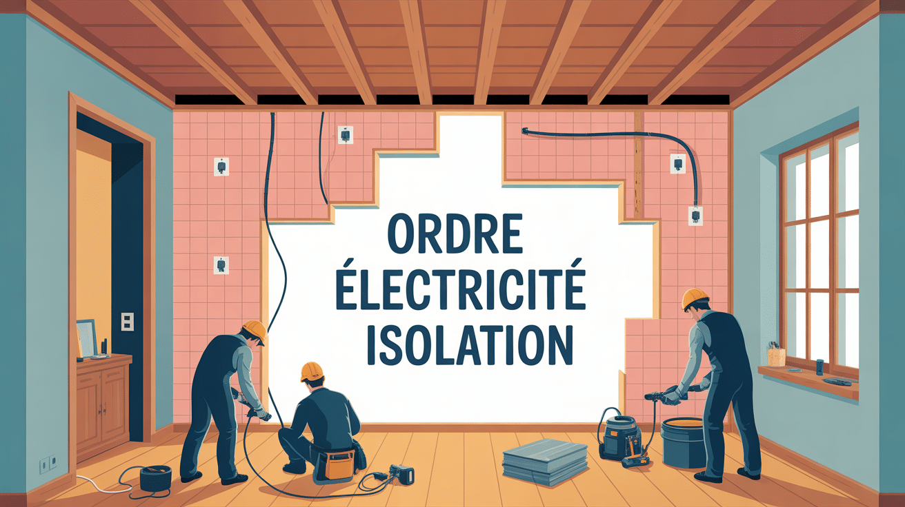 schéma ordre électricité avant ou après isolation rénovation maison