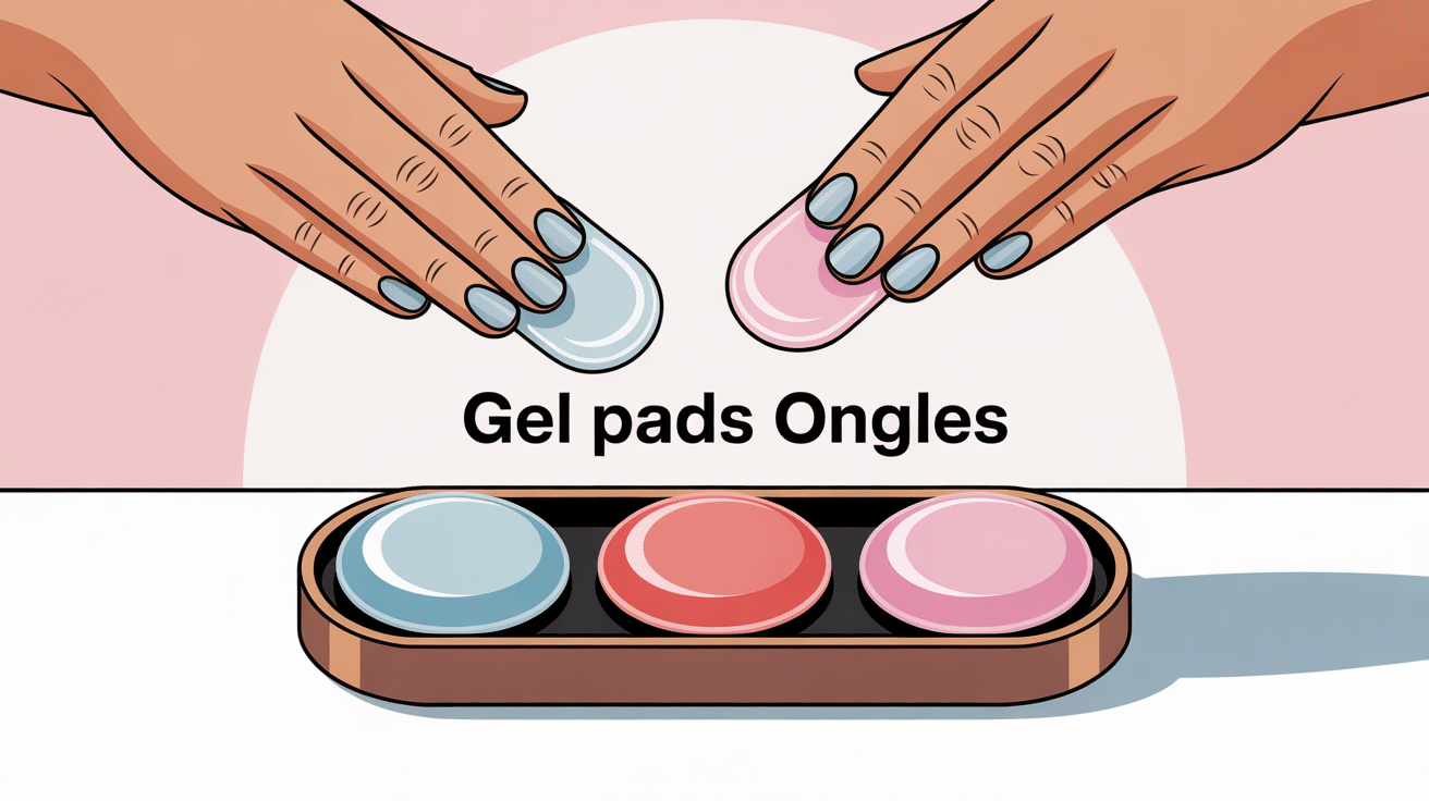 gel pads ongles avis illustration mains pose vernis