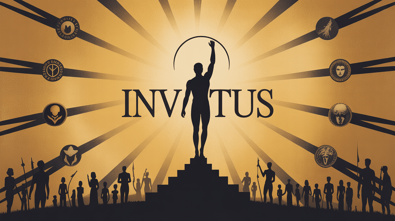 Illustration Invictus Invictus représentant force intérieure et courage