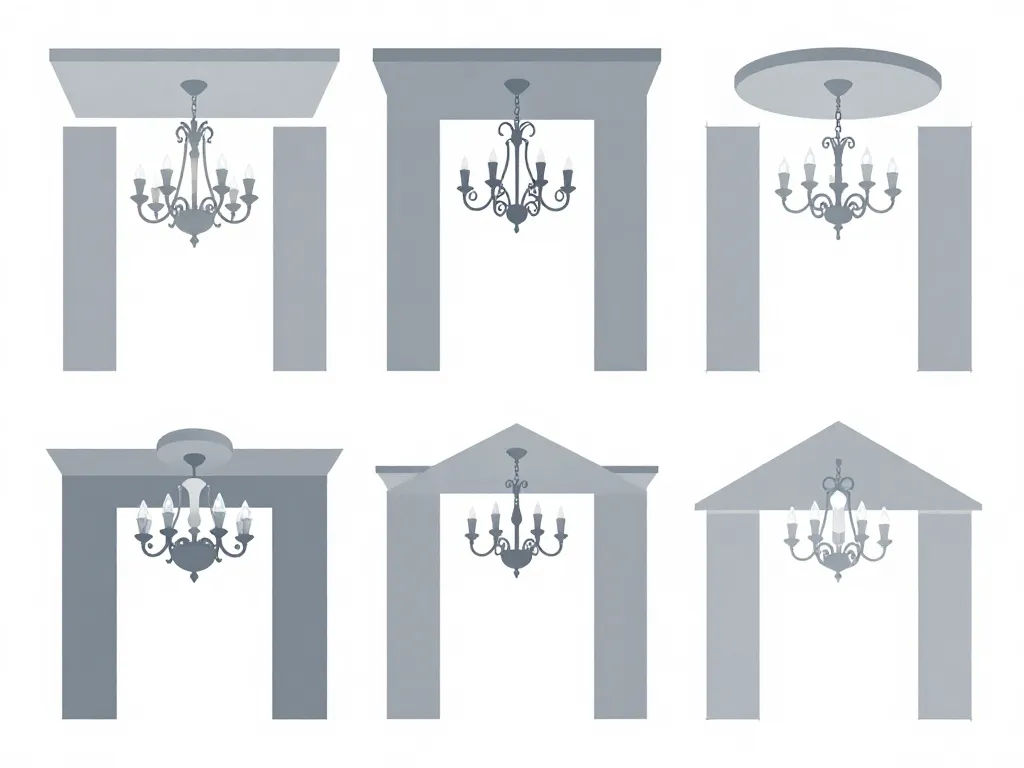 schéma proportions lustre cristal moderne selon pièce