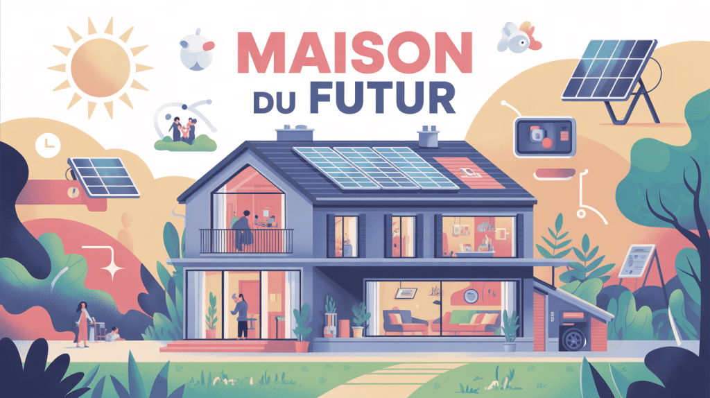 maison du futur illustration technologie matériaux biosourcés