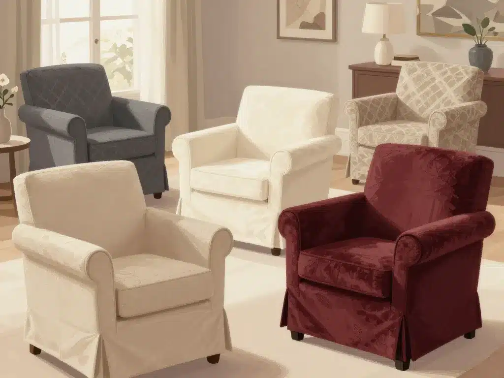 choix housse de fauteuil extensible couleurs et matières en décoration