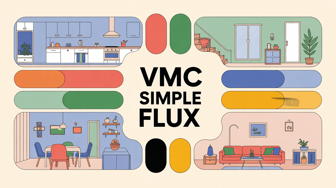 Illustration meilleur VMC simple flux ventilation moderne logement