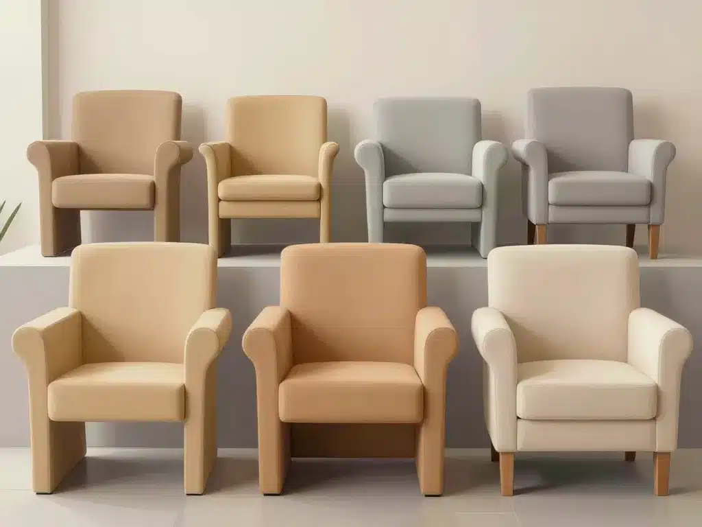 différents fauteuils en carton exposition showroom