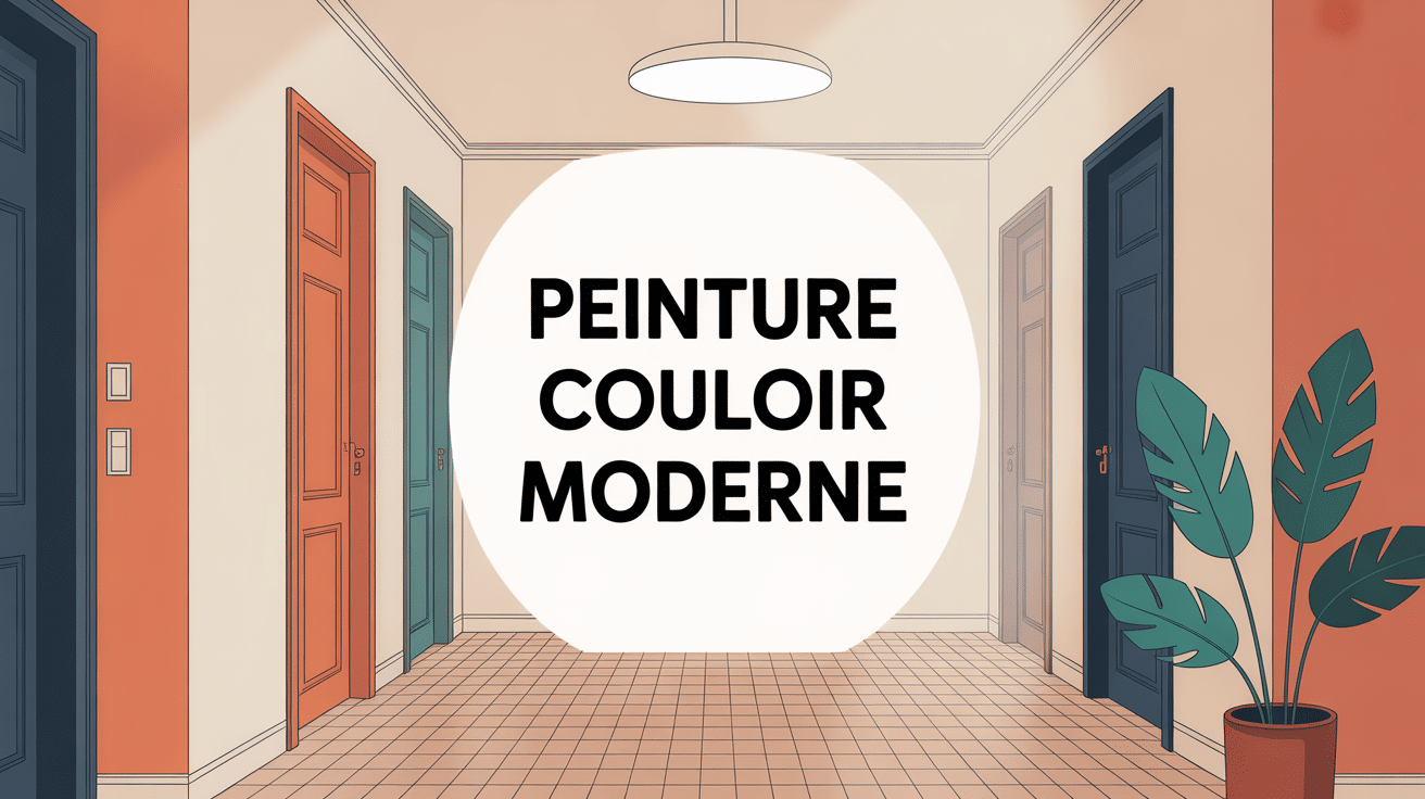 moderne peinture couloir et portes couloir lumineux contemporain