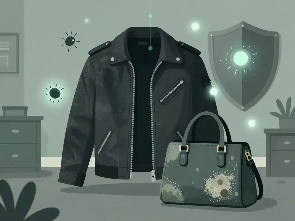 moisissure cuir danger spores sur cuir