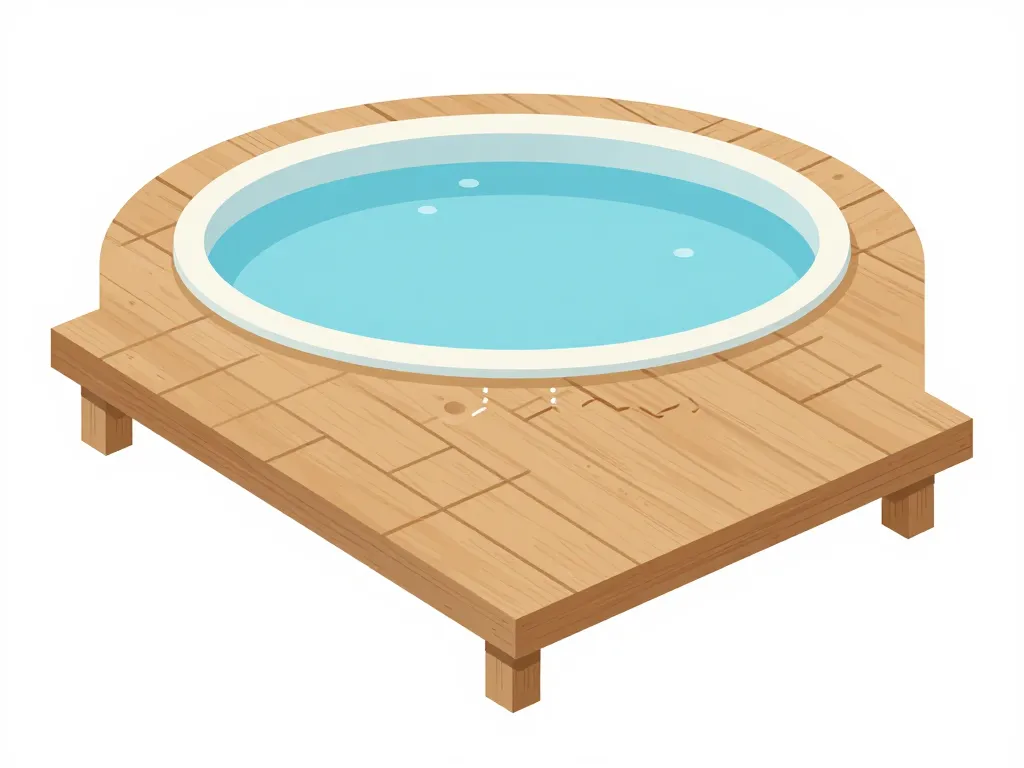 Schéma charge piscine sur terrasse bois
