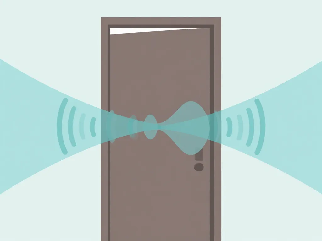 Schéma réduction bruit porte intérieure phonique
