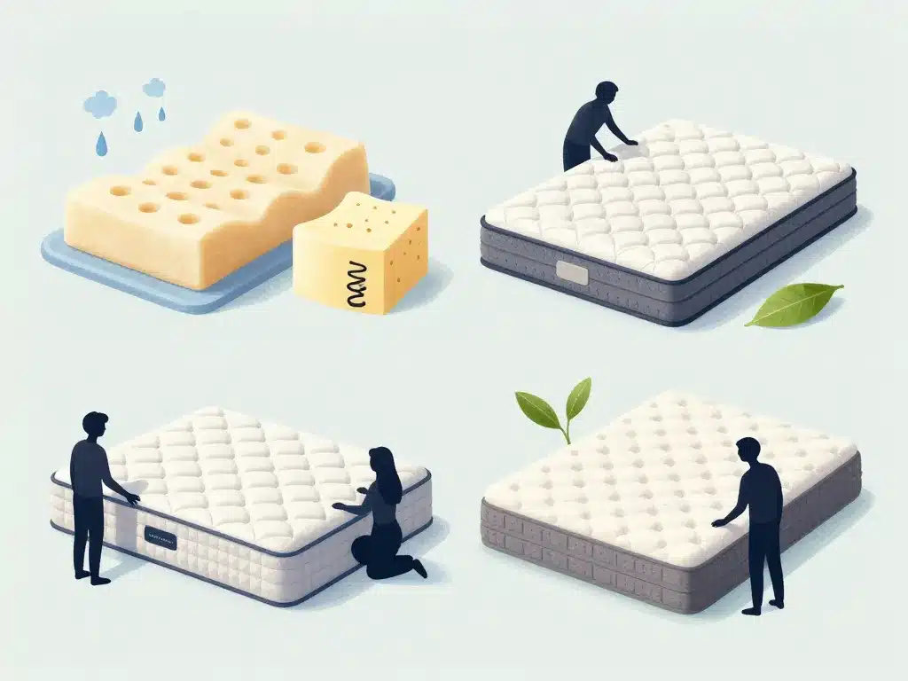 Quel est le meilleur matelas image familles mousse latex ressorts hybrides