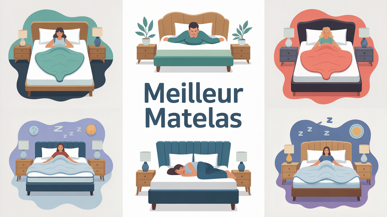 Quel est le meilleur matelas, illustration choix et positions sommeil