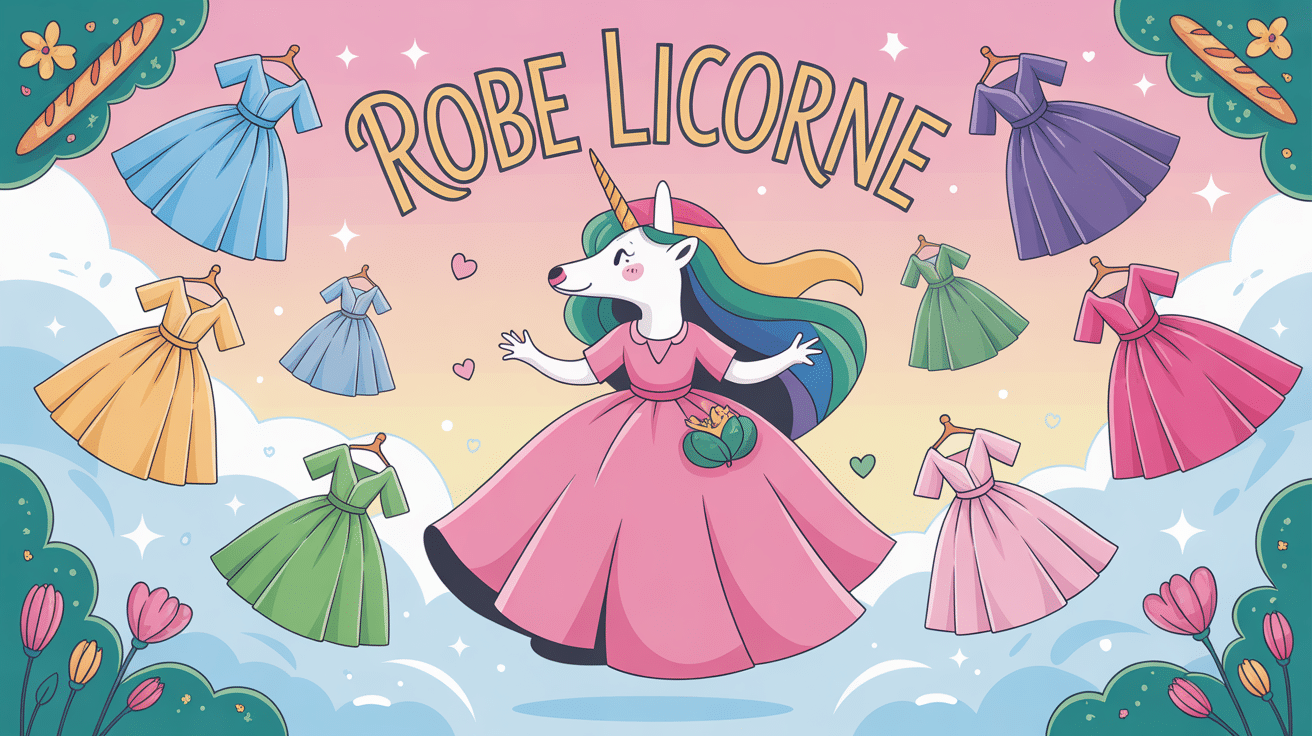 robe licorne illustration univers féerique