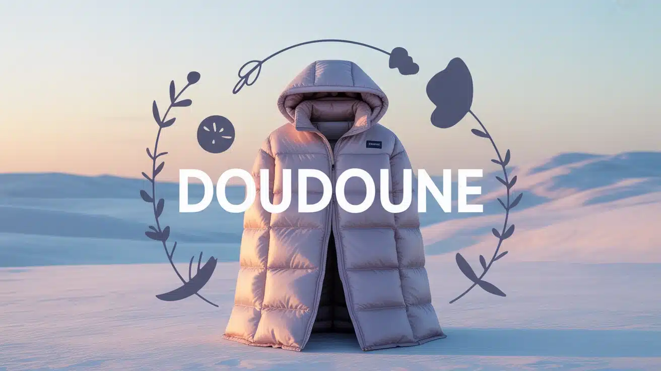 Illustration d'une doudoune moderne avec isolation thermique pour l'hiver