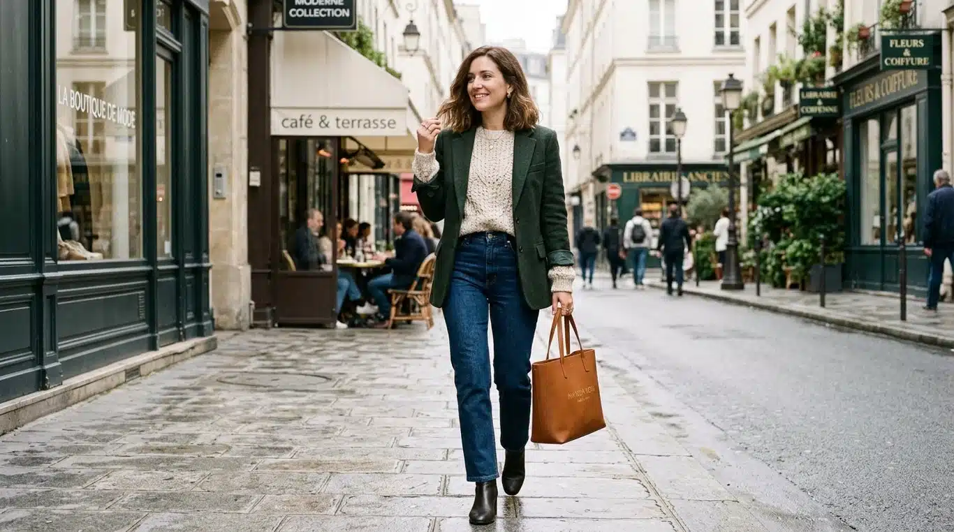 Modèle portant une tenue de la nouvelle collection Grain de Malice