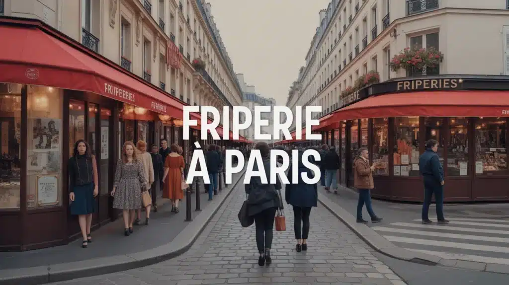 illustration friperie à Paris mode vintage et consommation responsable