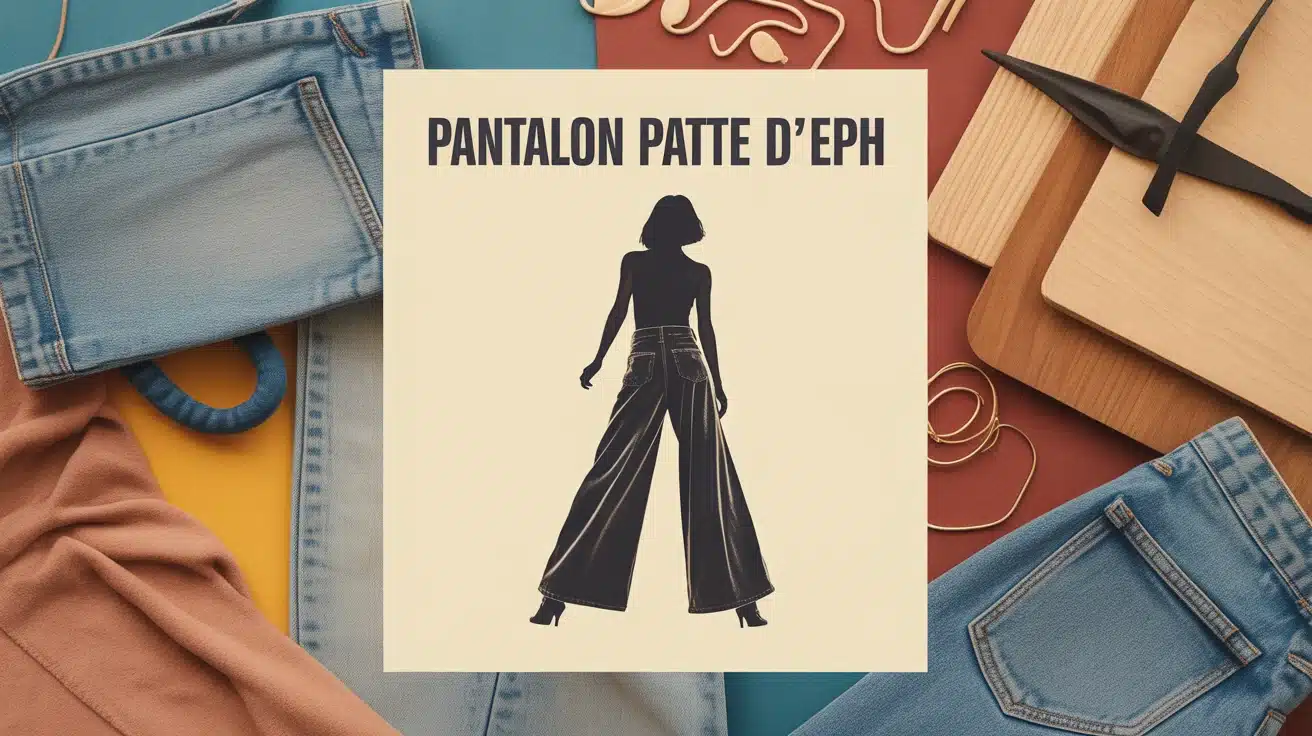 illustration pantalon patte d eph style retro moderne