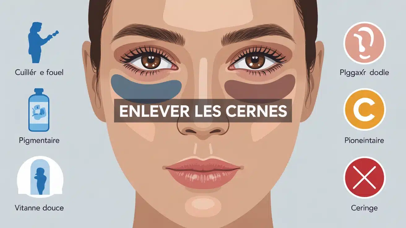 comment enlever les cernes illustration visage solutions
