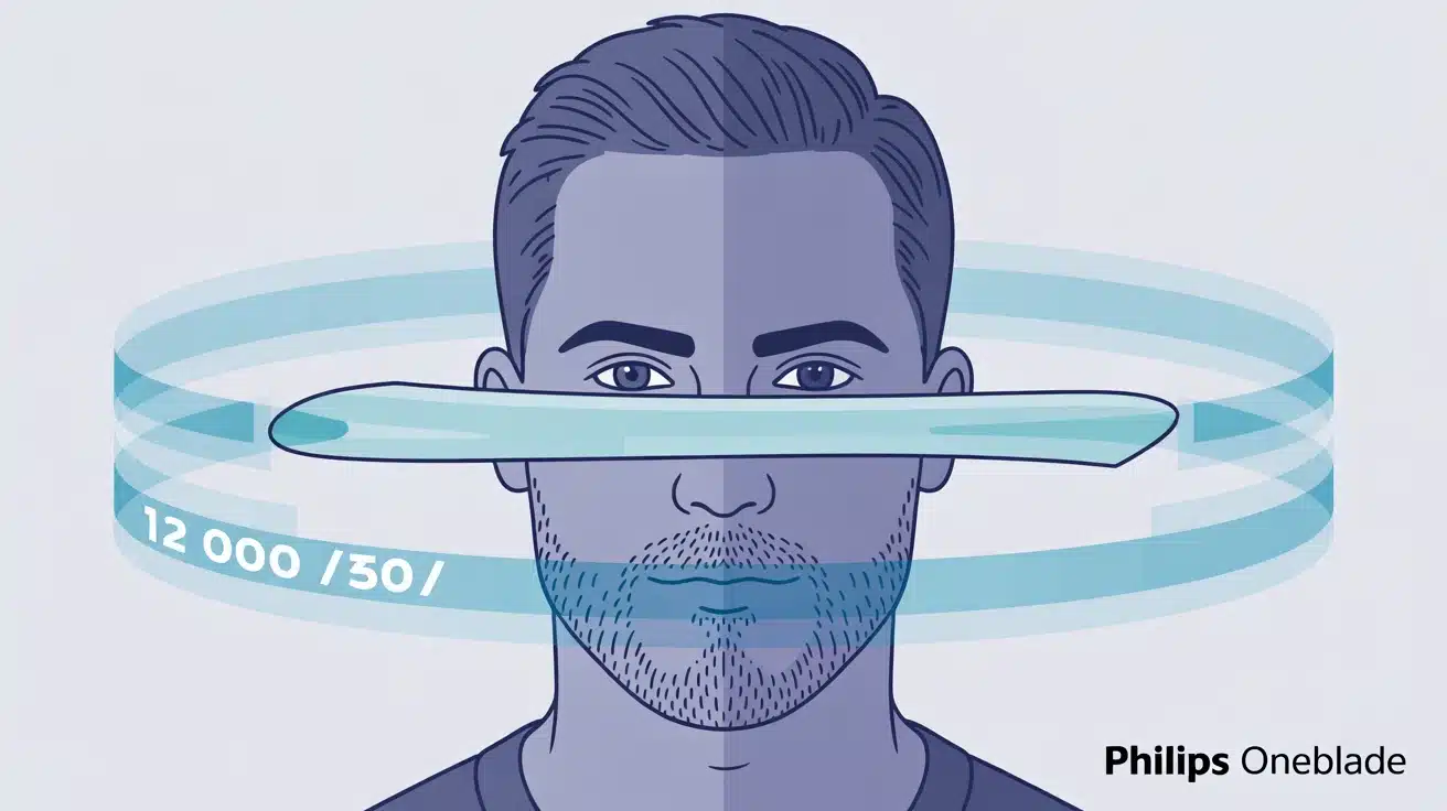 oneblade visage rasé et barbe entretenue