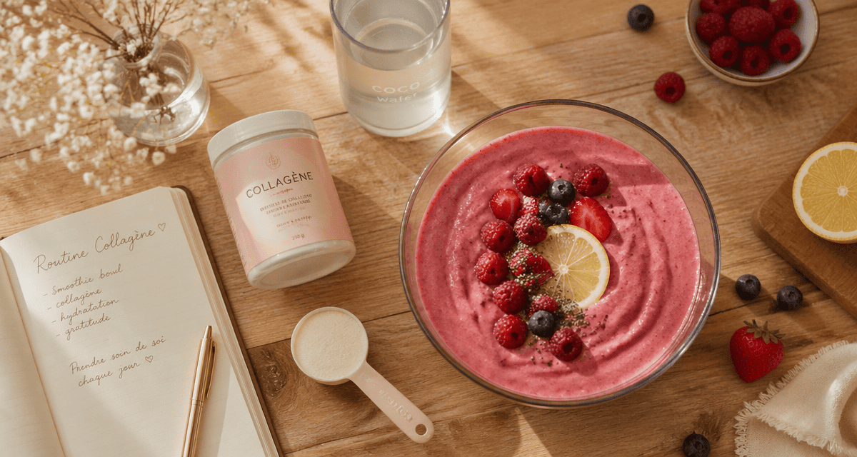 quand prendre le collagene matin ou soir smoothie bol fruits
