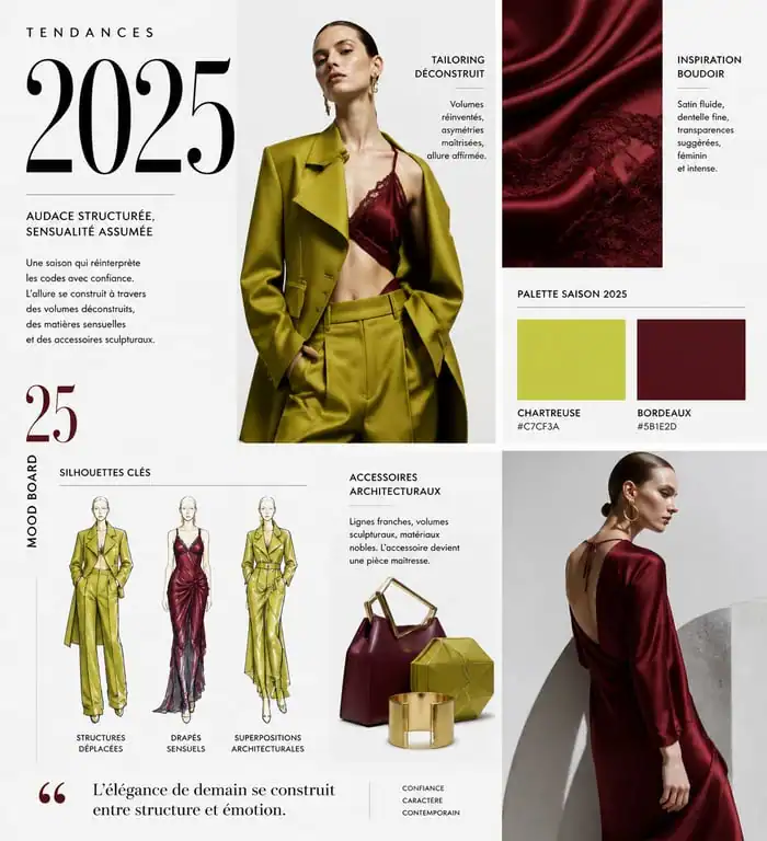 Tendances mode 2025 : mood board des styles incontournables