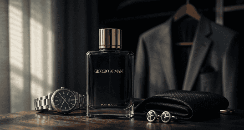 giorgio armani parfum homme flacon élégant