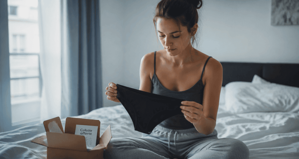 mool avis femme inspecte culotte menstruelle