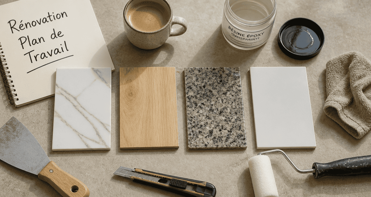 revêtement de plan de travail cuisine quatre solutions