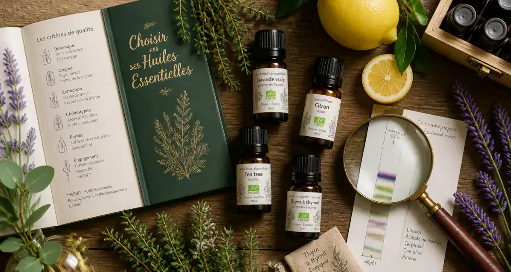Huiles essentielles marques flacons et critères qualité