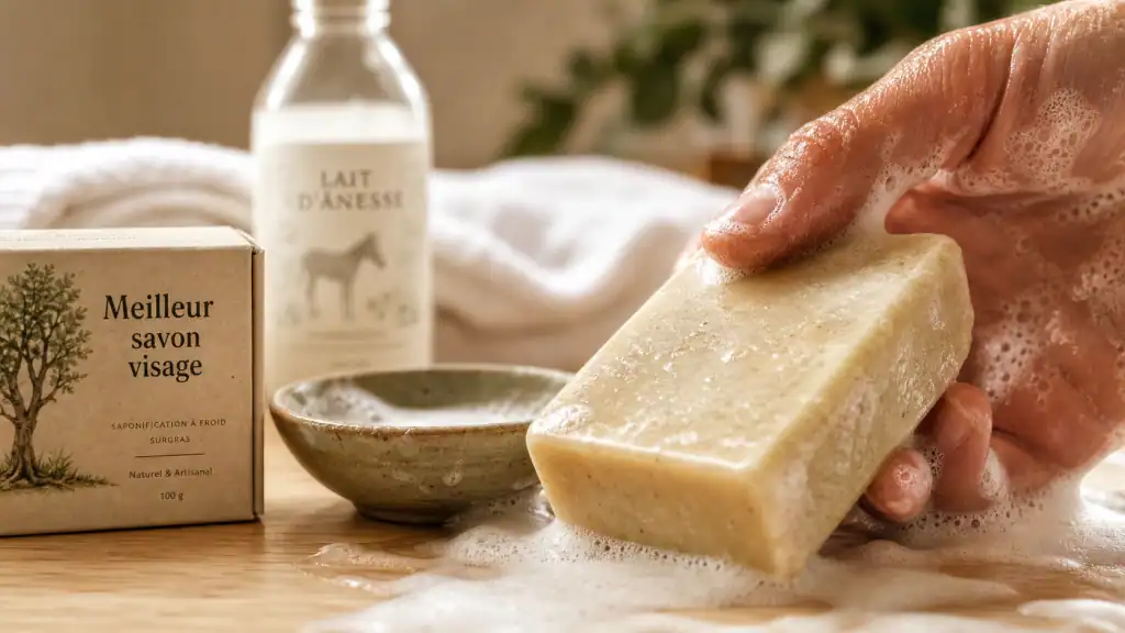 Meilleur savon pour visage : savon surgras et barrière cutanée