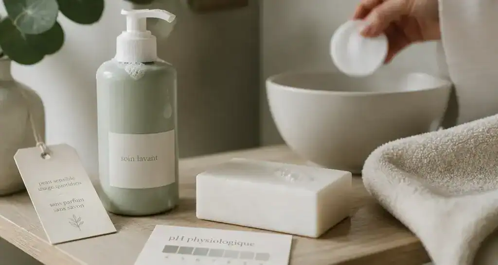 Meilleur savon toilette intime, repère pH physiologique sur étagère