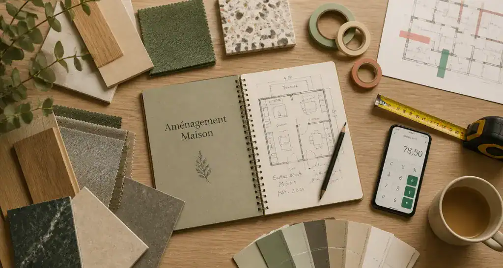 mon amenagement maison table echantillons materiaux