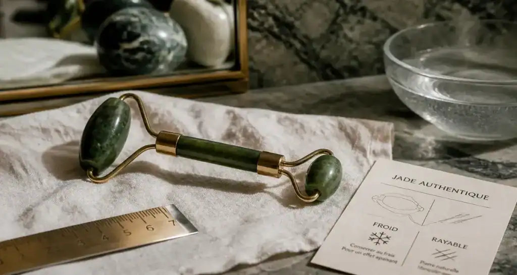 Ou acheter un vrai rouleau de jade : rouleau néphrite vert, test contrefaçon