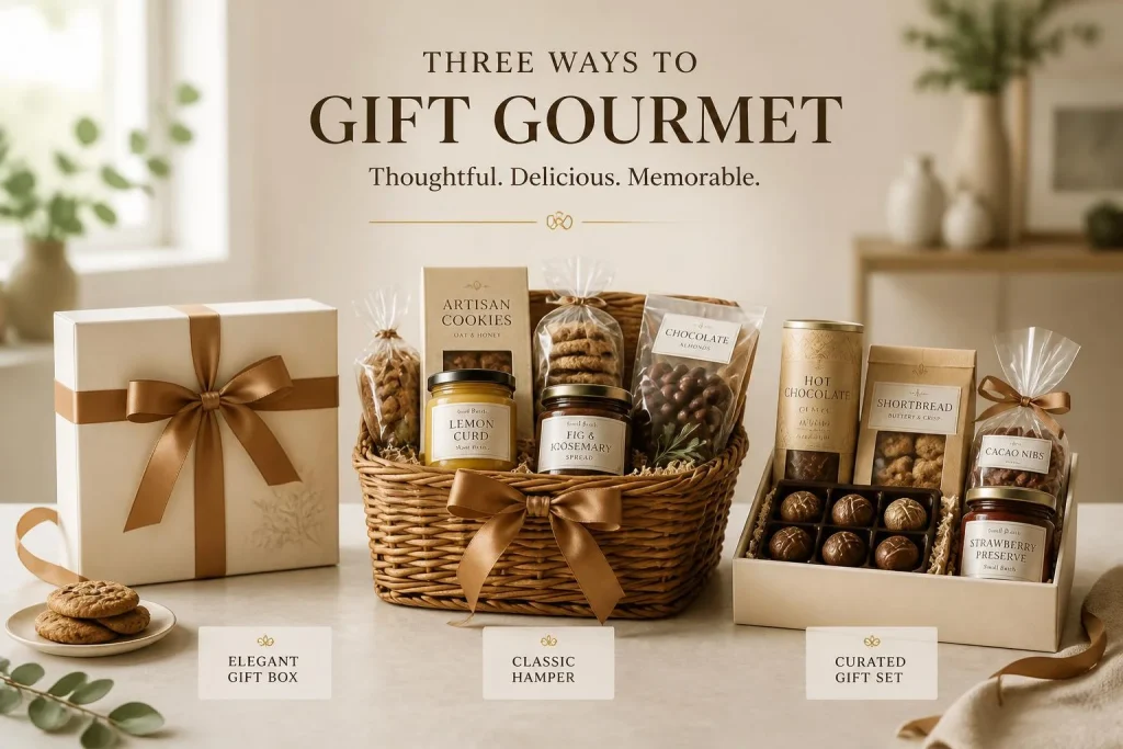 Coffret, panier ou box : cadeau gourmand pour invités